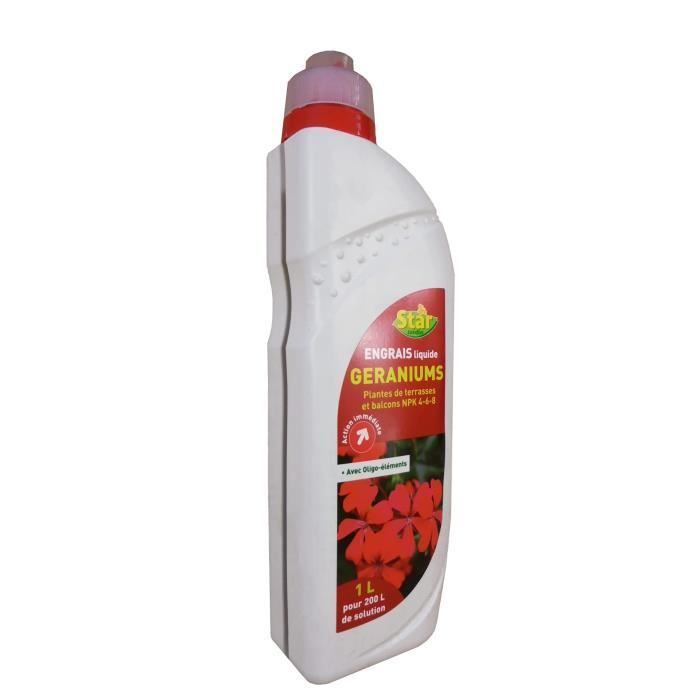 Fertilizante líquido para geranios y plantas de patio/balcón - 1 L