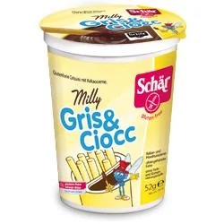 Barres sans gluten SCHAR Milly Gris & Ciocc fourrées au cacao 52 g