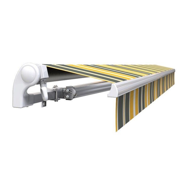 Store banne manuel 3,6 x 3 m Monobloc pour terrasse - Gris jaune