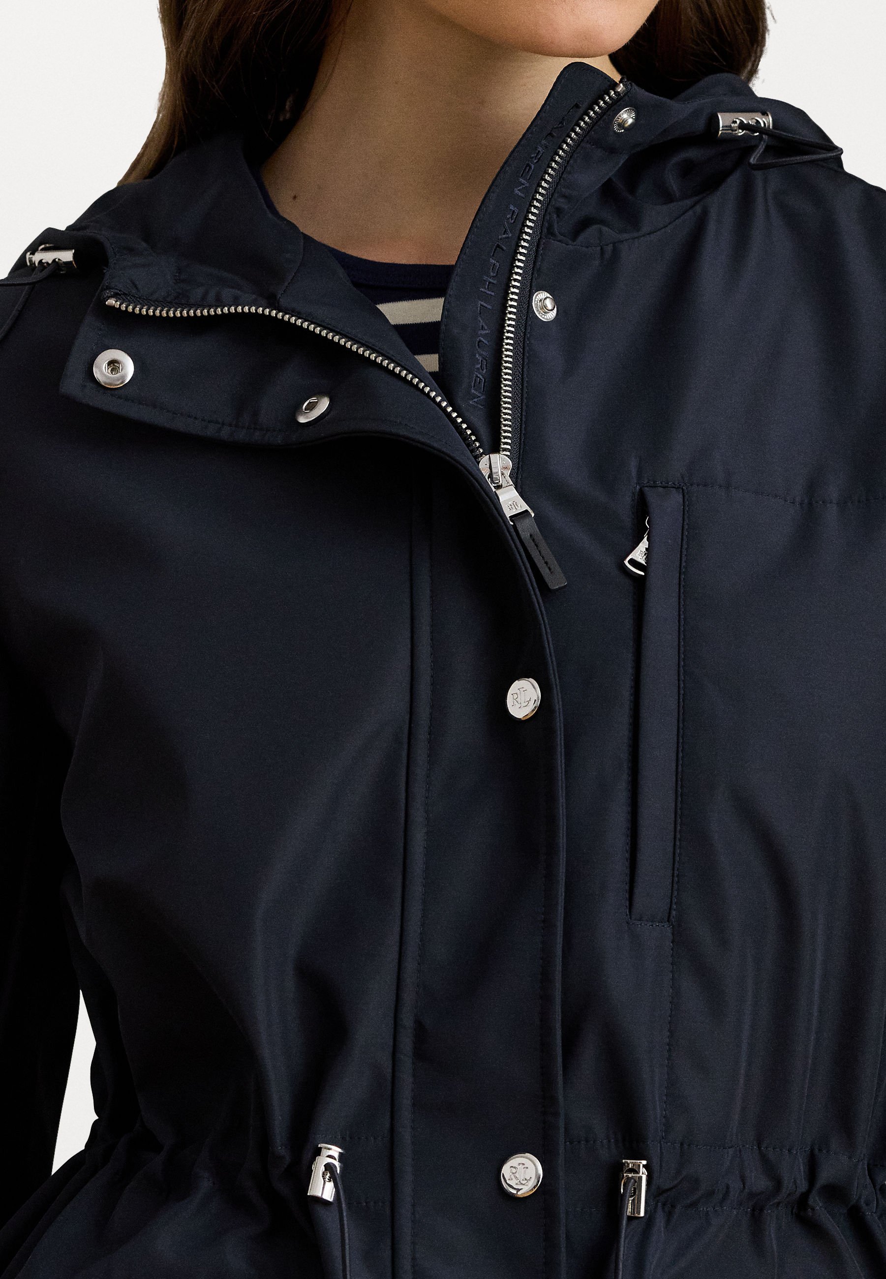 Giacca estiva con cappuccio Lauren Ralph Lauren - blu scuro
