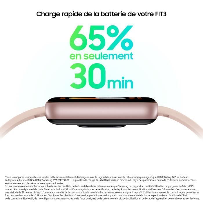 Pulseira Inteligente SAMSUNG Galaxy Fit 3 Rosa