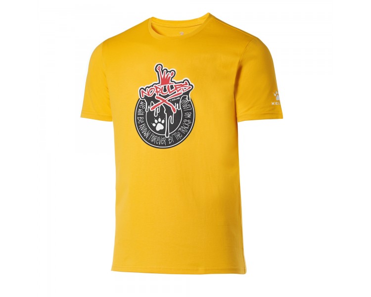 Kelme majica s kratkimi rokavi No Rules rumena