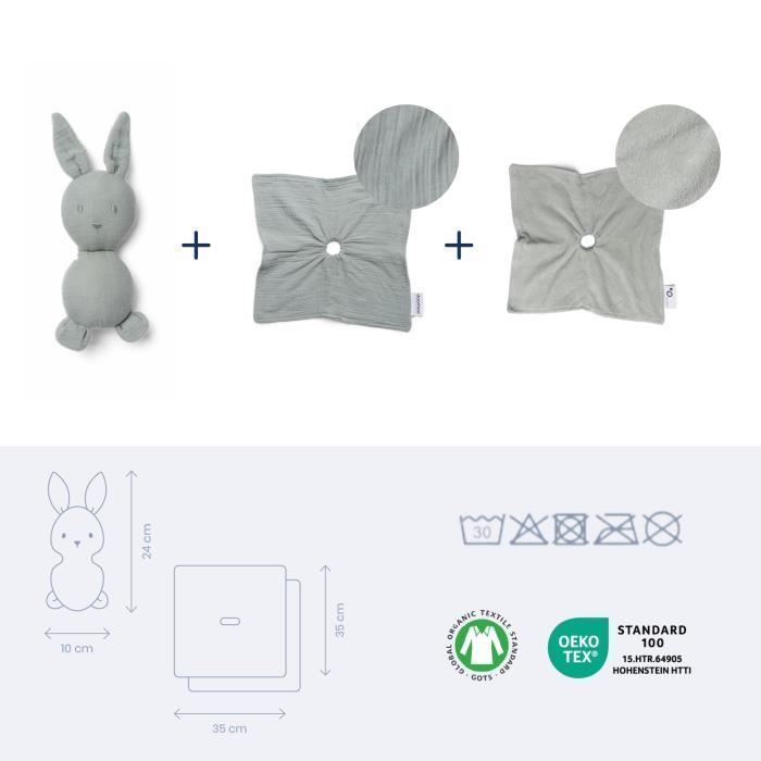 doomoo You&Me Baby Comforter - Reversible and Soothing Comforter - Comes with 2 Bodies to Carry the Parent's Scent, Green