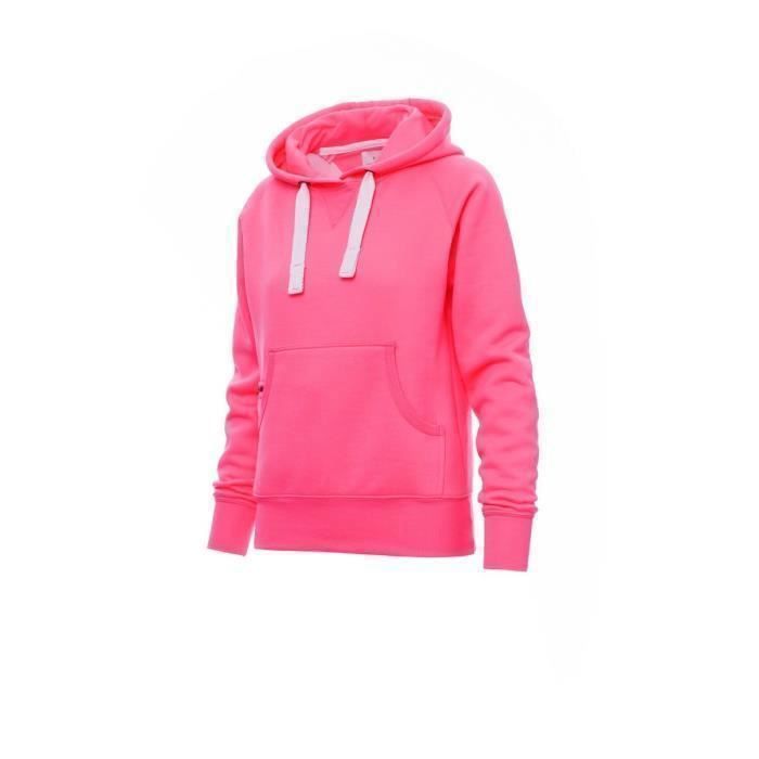 Sweatshirt femme - Payper Wear - Atlanta - Fuchsia fluo - Rose - Taille L