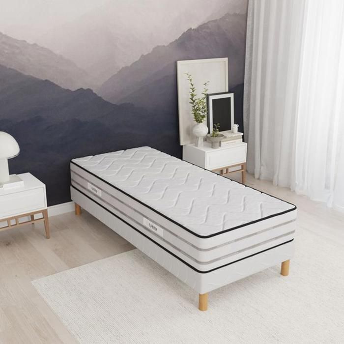 Memory Premium Set 90x200 | Slatted base + memory foam mattress | 25 cm of balanced comfort