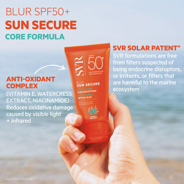 SVR SUN SECURE BLUR SPF50+ Perfektionierende Gesichtssonnencreme 50ml