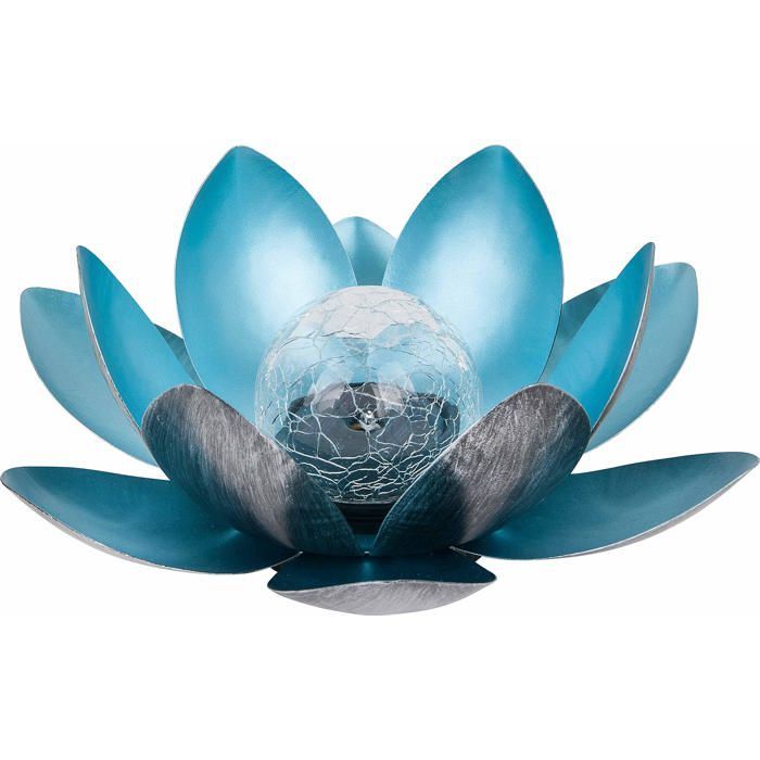 Lampe Solaire Lotus | Décoration et Éclairage Solaire | Jardin et Extérieur | Fleur de Lotus | Métal | Ø