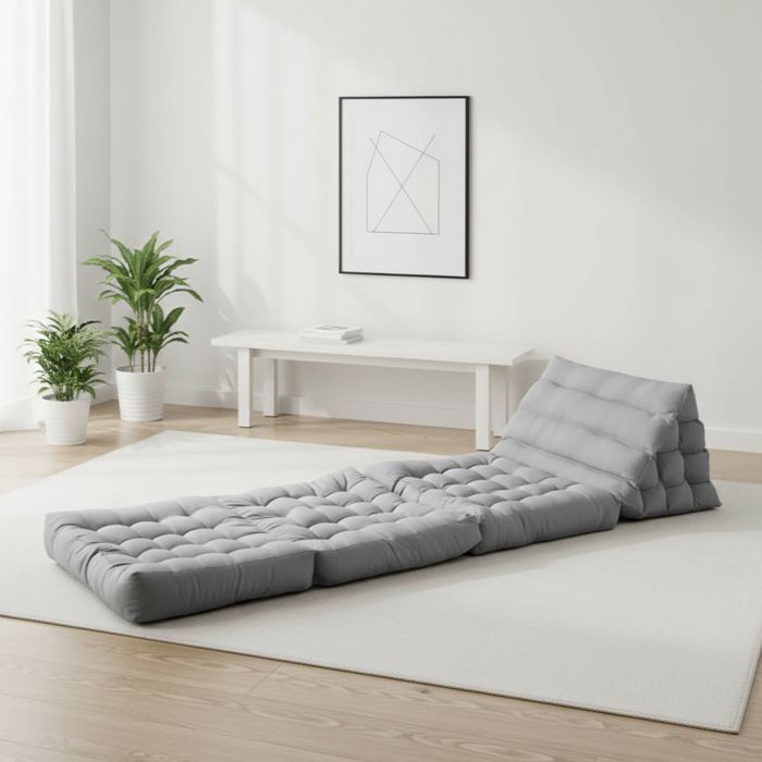 Matelas de sol modulaire gris clair en polyuréthane - 1 place