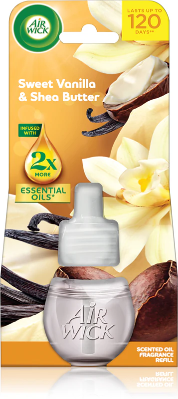 Refil para Difusor Elétrico de Óleos Essenciais Air Wick, Aroma de Baunilha Doce e Manteiga de Karité