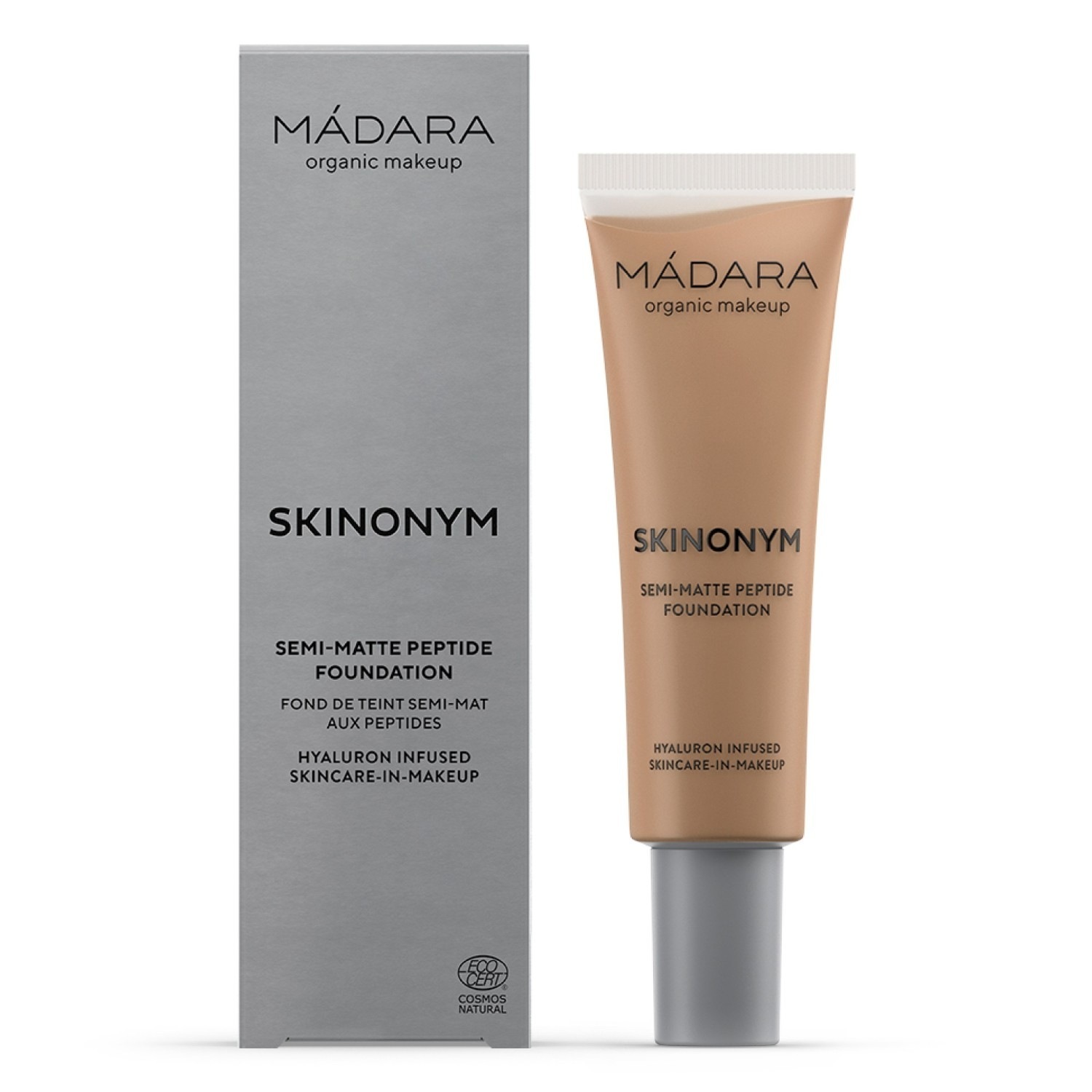 MÁDARA Foundation SKINONYM Semi-Matte Peptide Foundation, Nr. 15 AKMENS - 30 ml