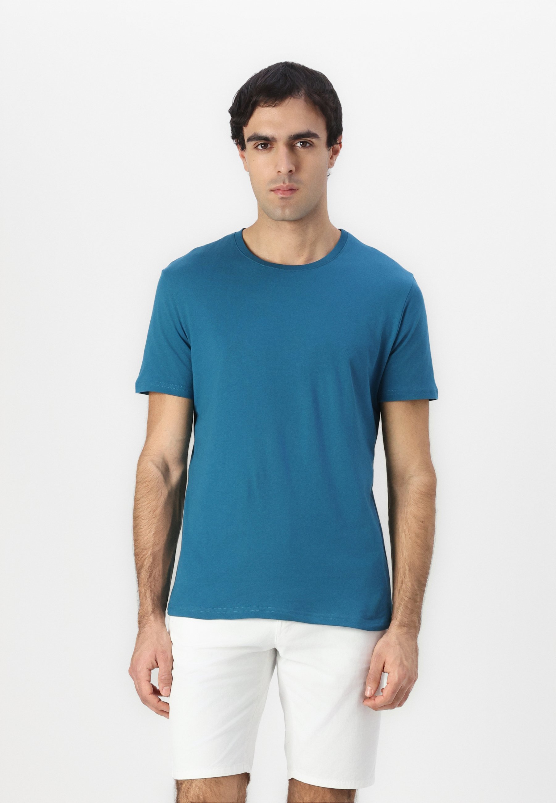 Pier One 7-pack - Basic T-shirt - rood/zilver/koningsblauw