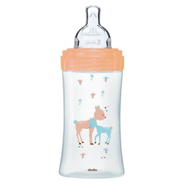 Dodie Sensation+ Anti-kolik Glasbabyflaske +0m Beige Fawn 270ml