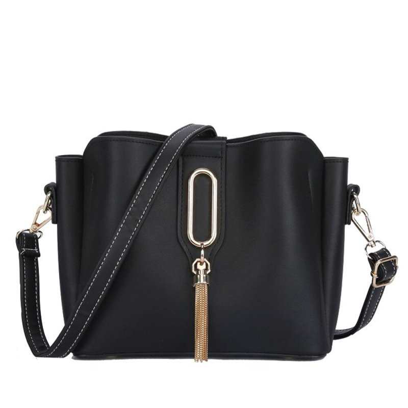 Borsa da donna a tinta unita con nappine, borse a tracolla da donna di design in pelle PU di alta qualità, borse a tracolla da donna Bolsos De Mujer
