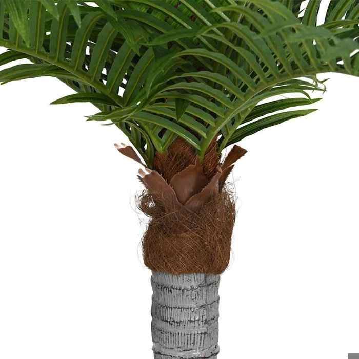 vidaXL Palmier artificiel 15 feuilles 200 cm vert, plante artificielle, arbre artificiel, palmier, fausse plante, faux arbre