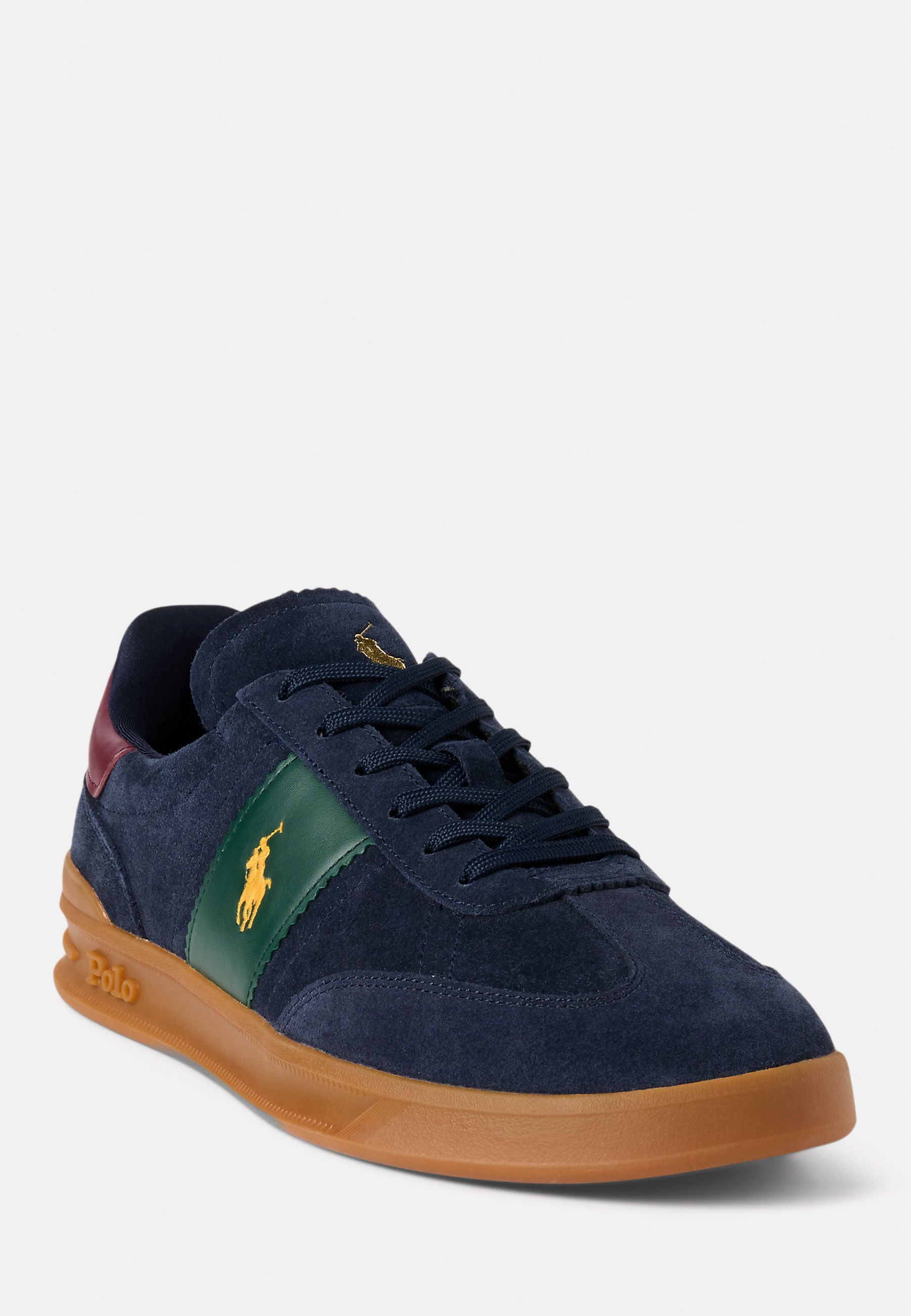 Polo Ralph Lauren HERITAGE AERA SUEDE SNEAKER UNISEX - Sneakers - marineblauw/wijnrood/bosgroen