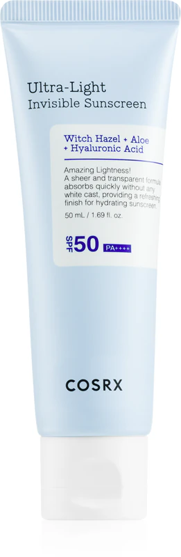 Cosrx Ultra-Light Invisible Sunscreen ultralichte zonnebrandcrème voor gezicht en lichaam SPF 50+