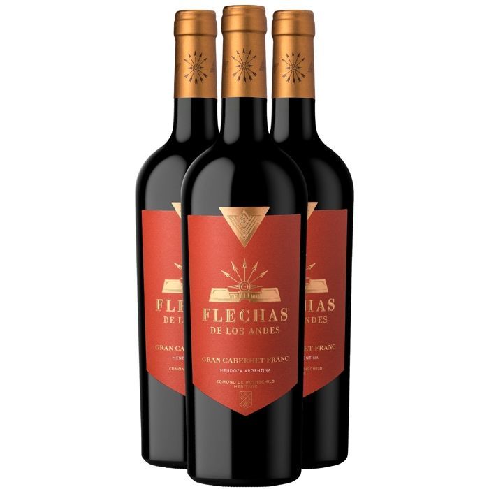 Edmond de Rothschild Argentina Mendoza Flechas de Los Andes Gran Cabernet Franc 2021 - Red Wine from Argentina (3x75cl)