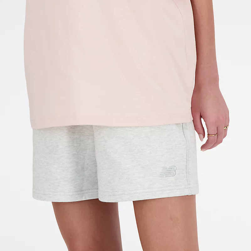 Damskie spodenki sportowe z materiału frotté - ASH HEATHER