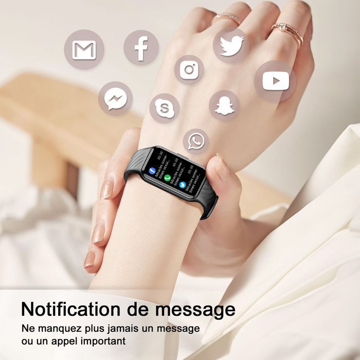 Blackview Sport Smartwatch - 2 bandjes - Compatibel met Android, iOS, Huawei, Xiaomi, Samsung - Zwart