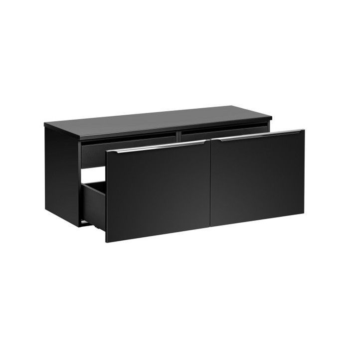 Badkamerset - GENERIC - Rosario Zwart - Dubbele wastafels - 120 cm - Modern design