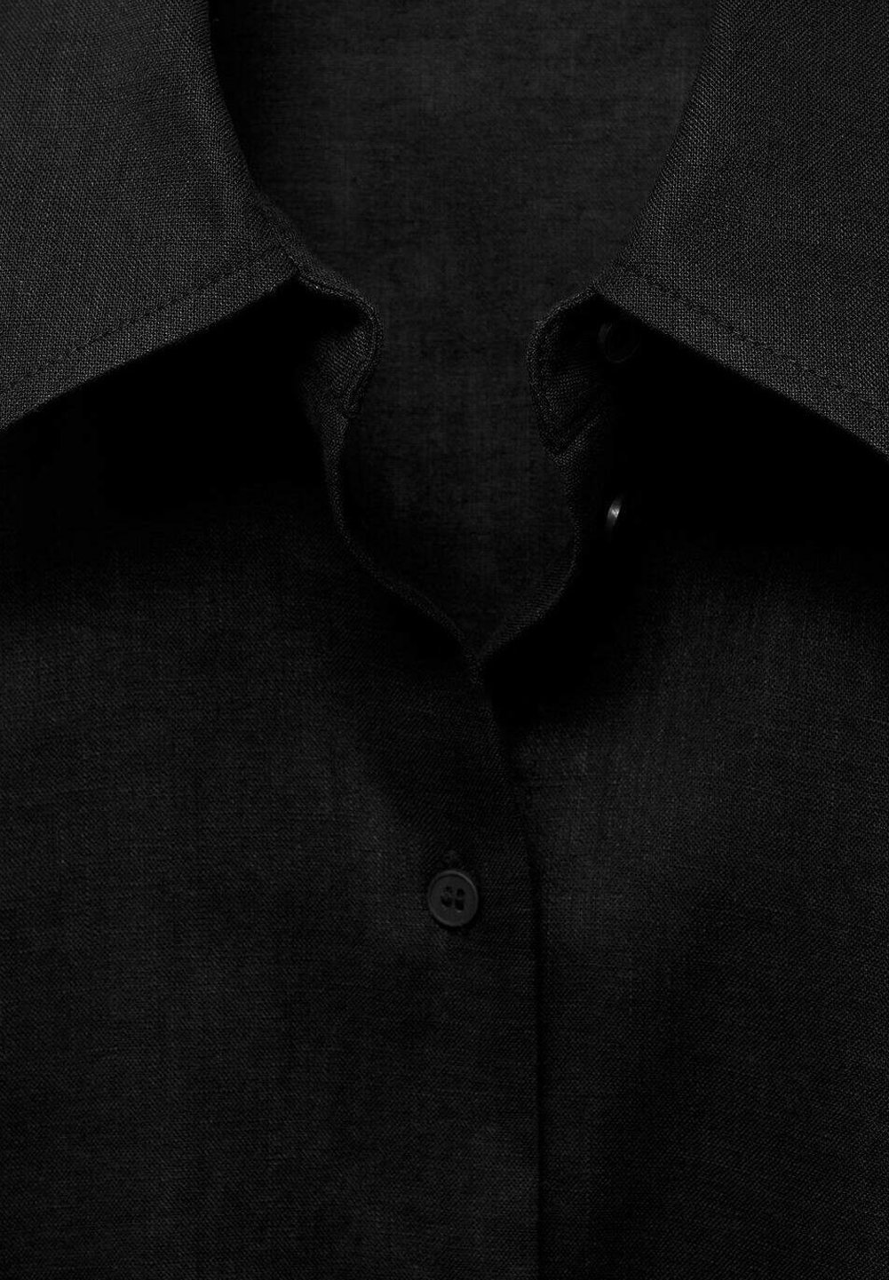 Mango Bluse mit Knopfleiste – schwarz