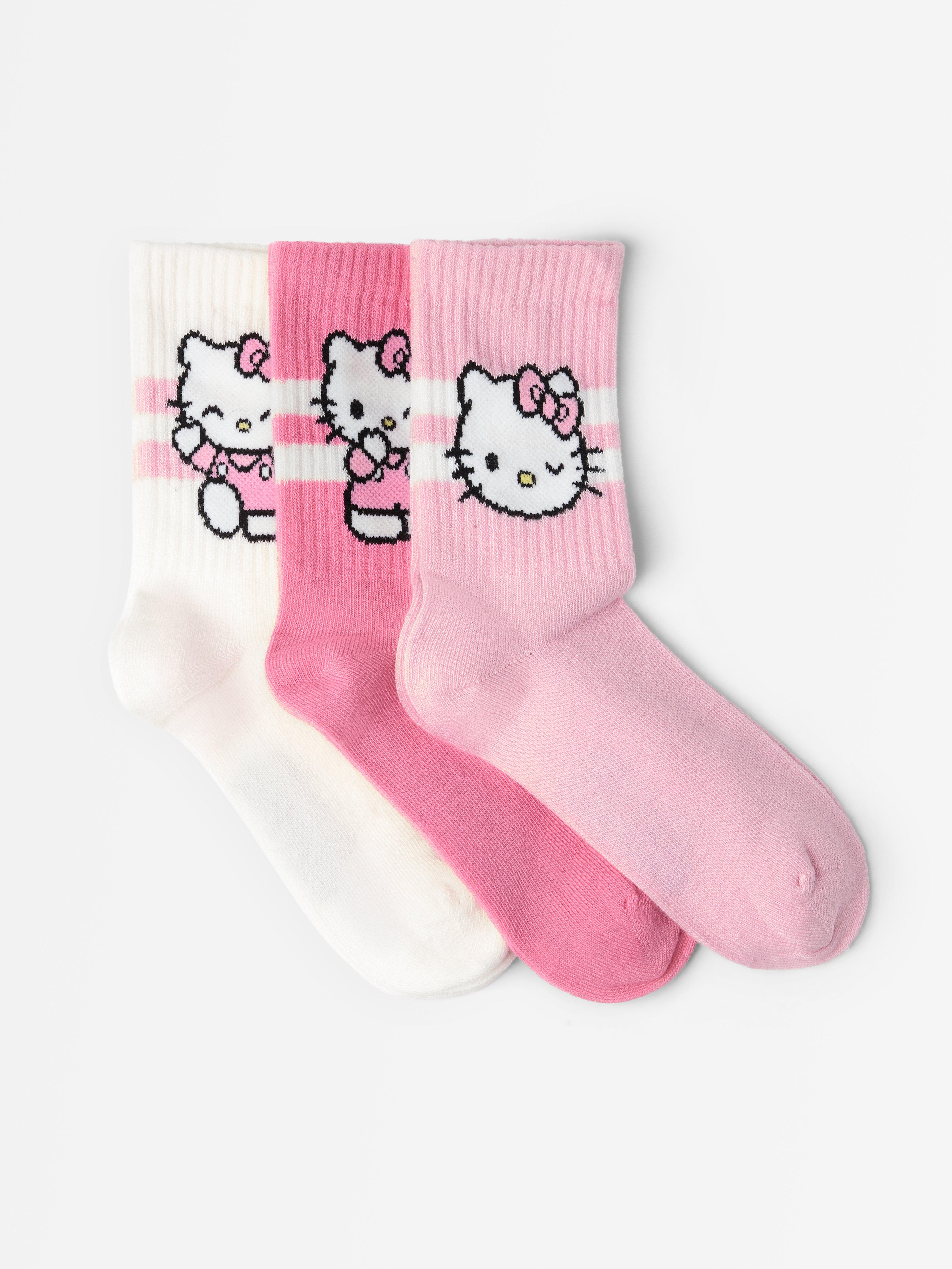 Balení 3 ponožek Hello Kitty v bílé barvě