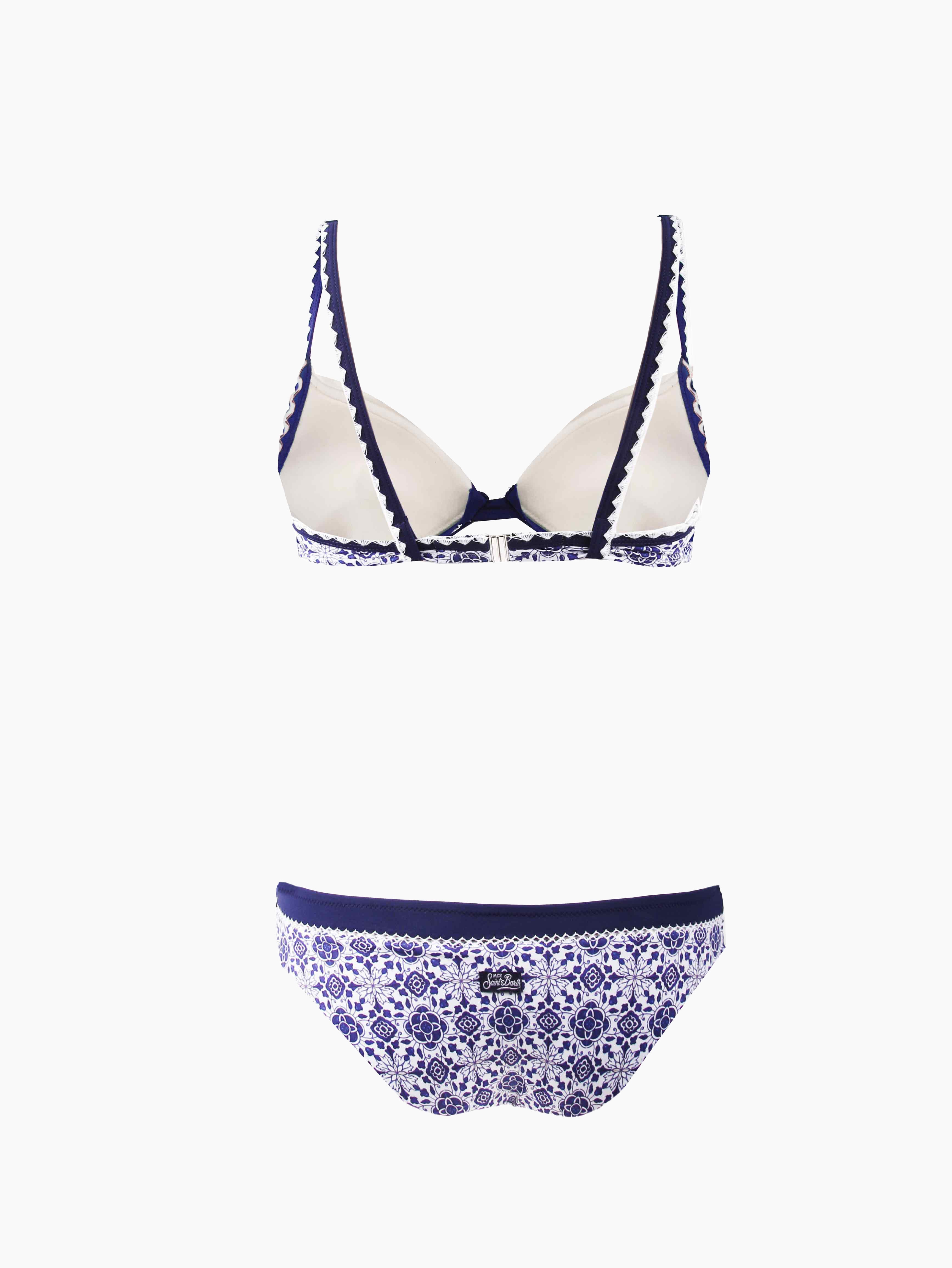 Geborduurde balconette bikini