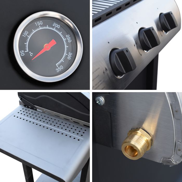 Barbacoa de gas hawaiana - 3 quemadores 8,4 kW