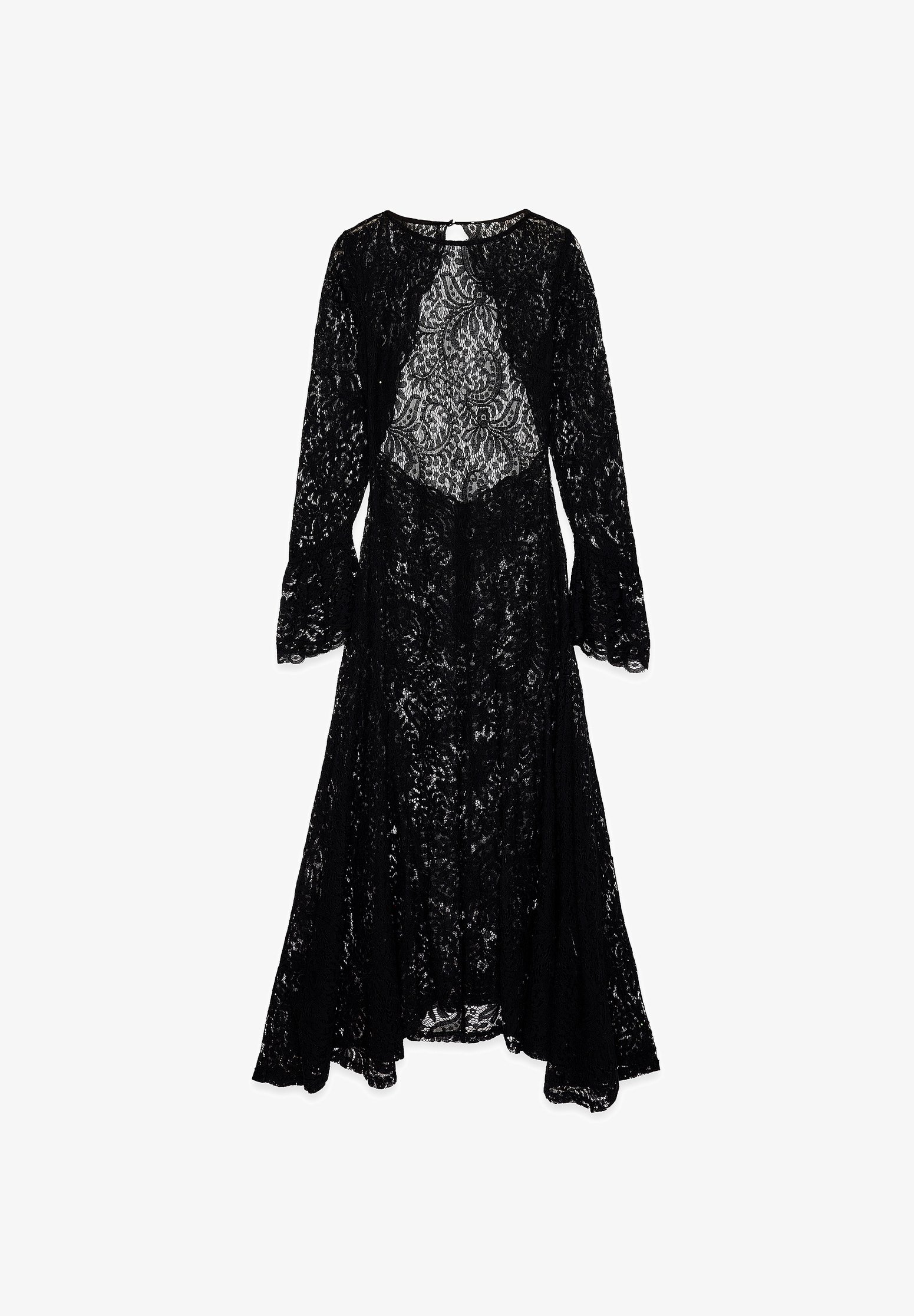 NA-KD Maxi-jurk met open rug - zwart