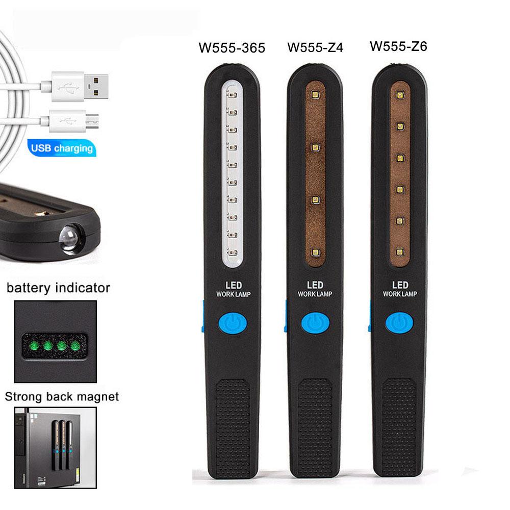 Lámpara germicida portátil, linterna LED, luz UV, batería recargable, magnética, para exteriores, resistente al agua, identificación.