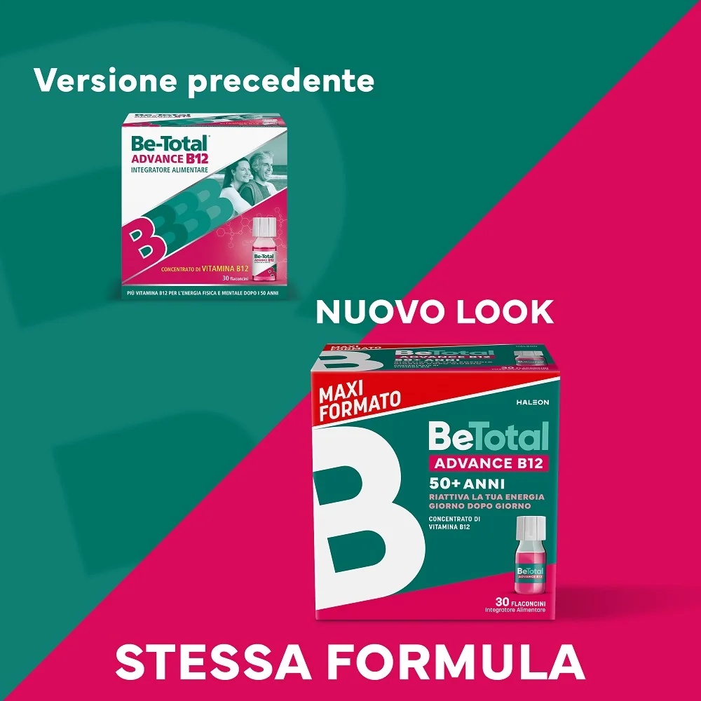 BE-TOTAL Betotal Advance B12 30 frascos Suplemento alimentar Vitamina B12 Vitamina B Zinco