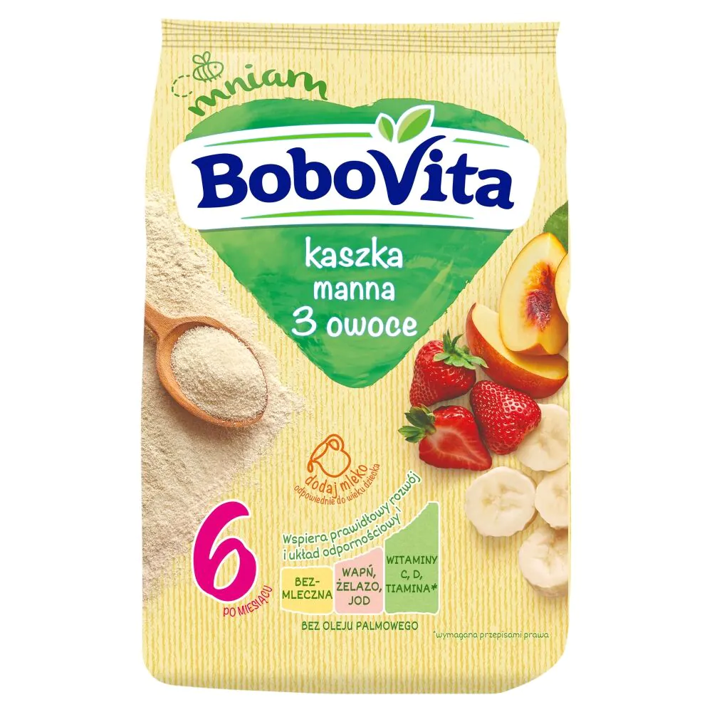 Bobovita Kaszka Manna Owocowa Po 6miesiącu