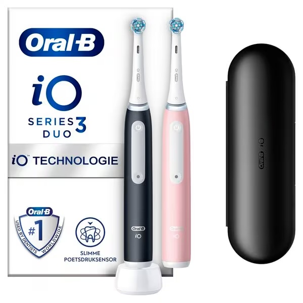„Oral-B iO Series 3 Duo iO Technology“ elektriniai dantų šepetėliai<br>2 vnt.
