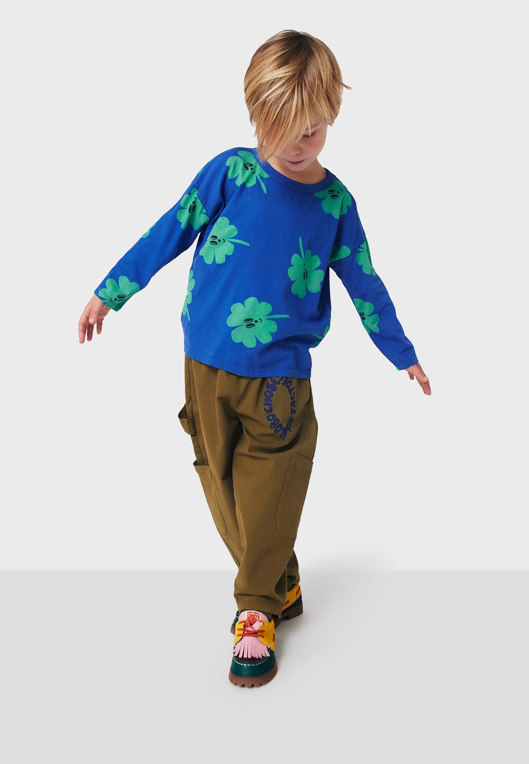 Bobo kiest voor LUCKY CLOVER UNISEX - Top met lange mouwen - blauw