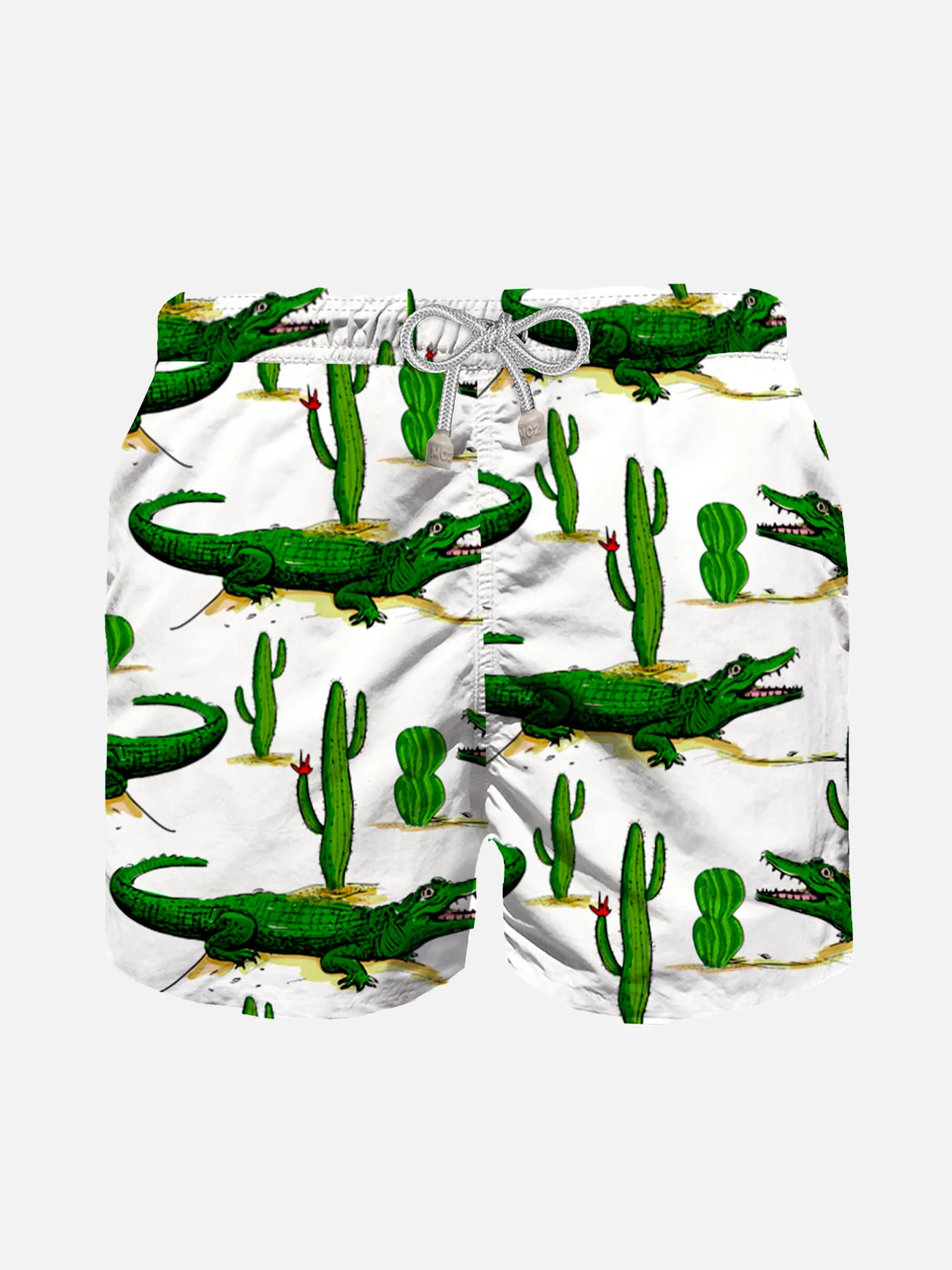 Zwempak voor jongens met krokodillen- en cactusprint