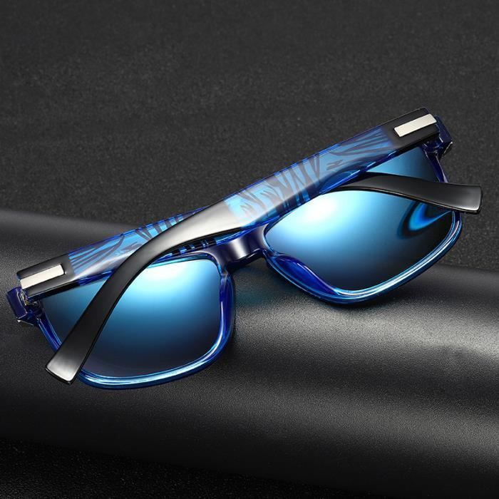 Gafas de sol polarizadas SHARPHY para hombre, ciclismo, montura a rayas, deportes, conducción, pesca, color azul, protección UV.