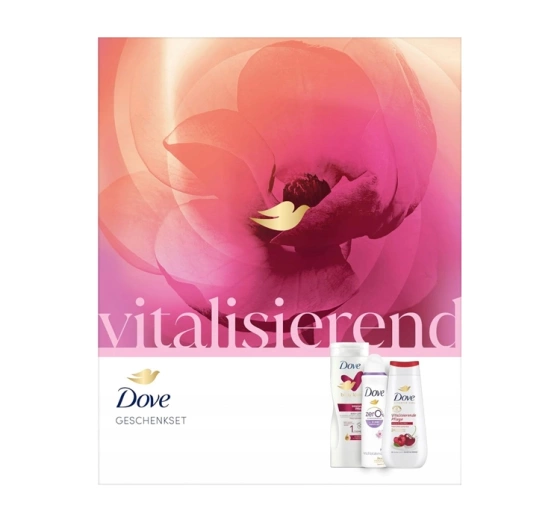Dove zestaw żel pod prysznic 225 ml   balsam do ciała 400 ml   dezodorant spray 150 ml