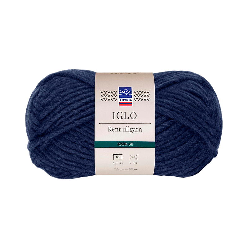 Trysil Iglo ullgarn 100% ull, marinblått