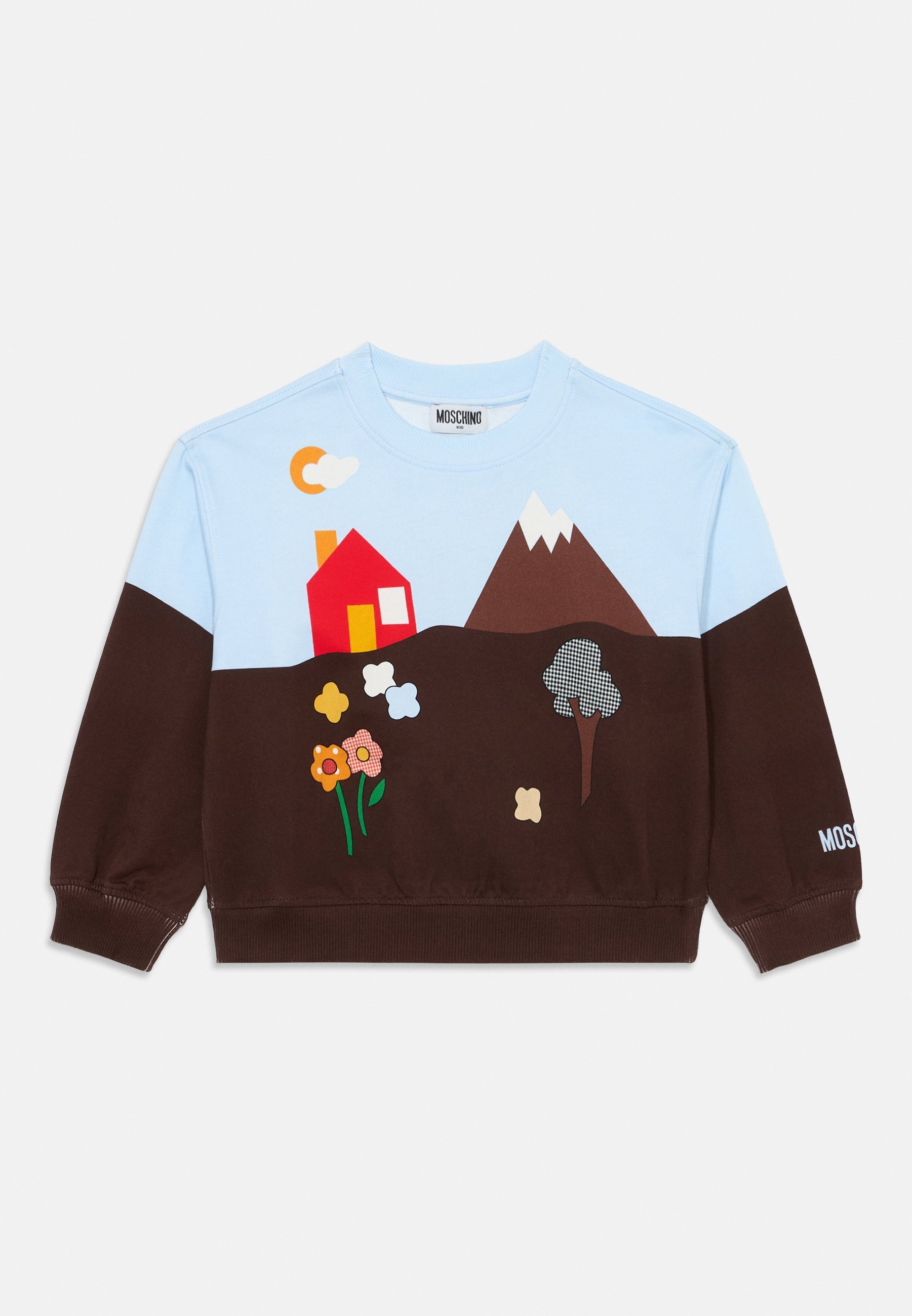 MOSCHINO UNISEX - Bluza - błękitna/brązowa
