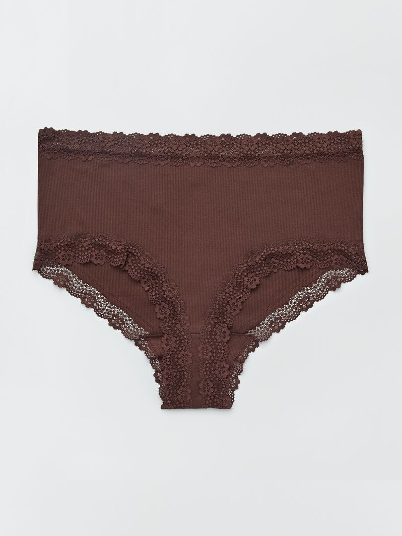 Set van 3 geribbelde culottes - GRIJS