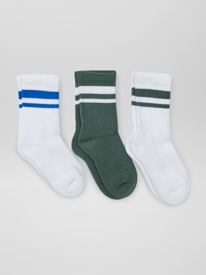 Juego de 3 pares de calcetines deportivos - VERDES