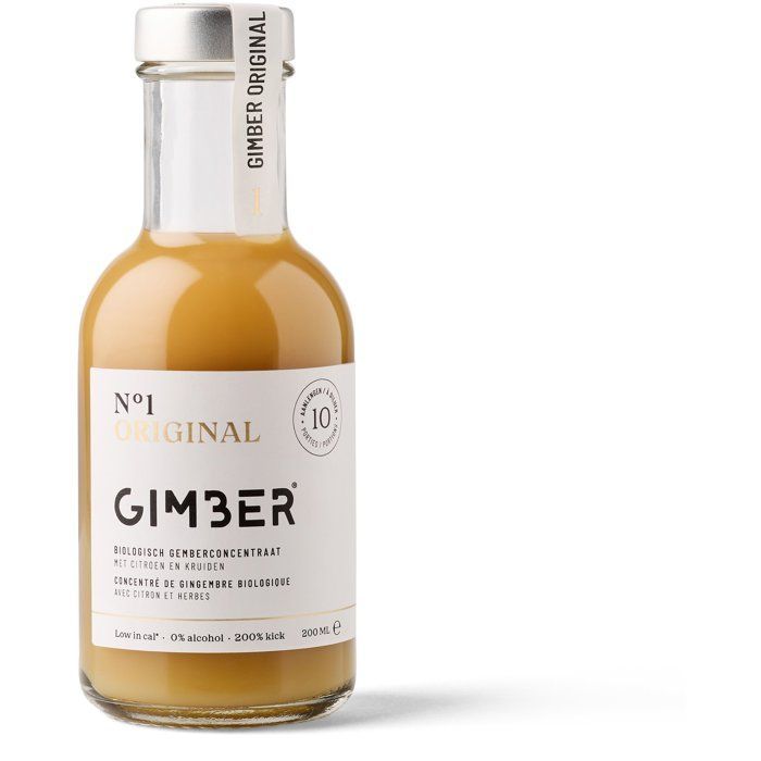Gimber - N.º 1 - Original - Concentrado de jengibre orgánico con limón y hierbas - 200 ml