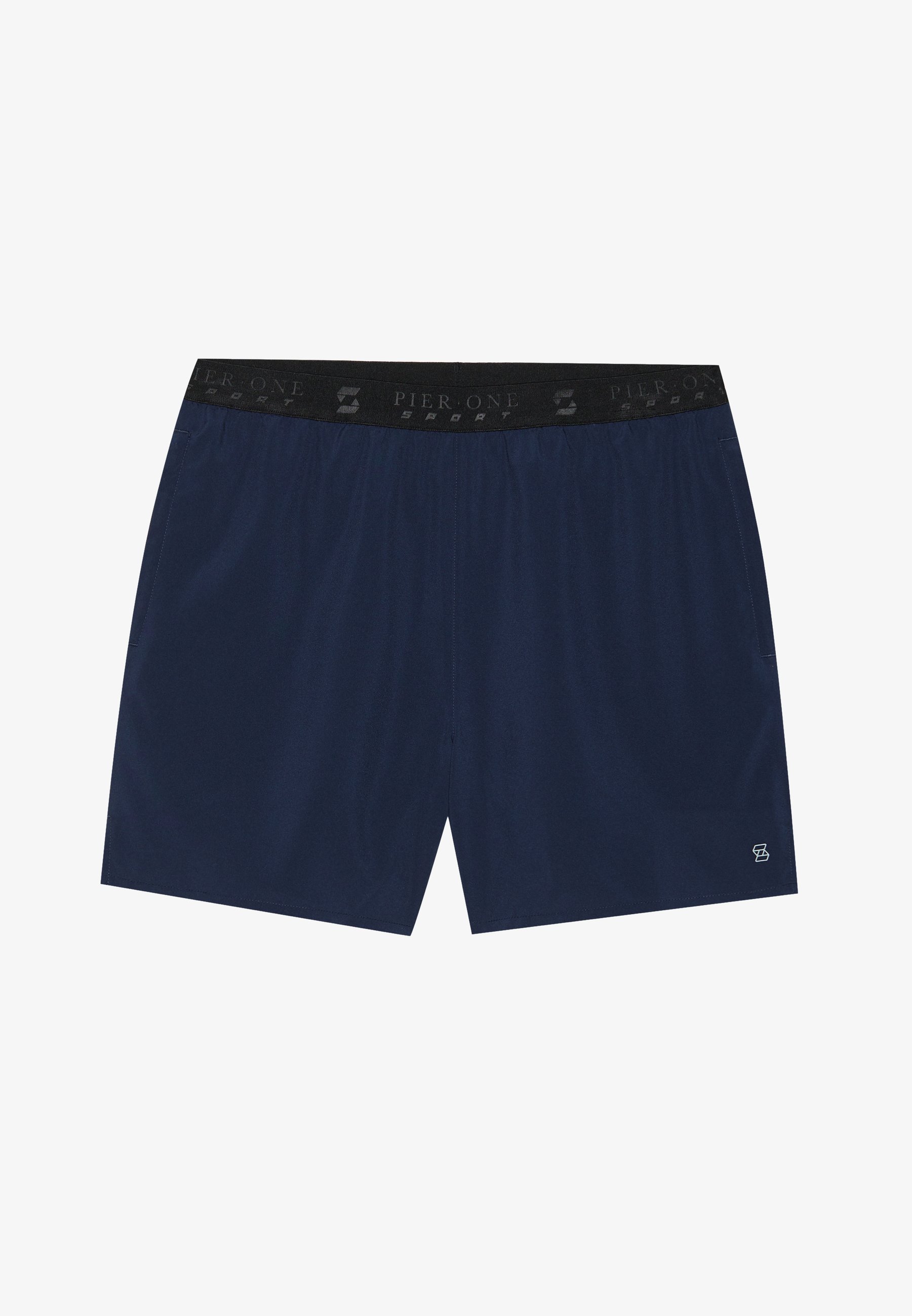 Pantaloncini sportivi Pier One Sport REGULAR FIT con elastico in vita con logo - Pantaloncini - blu scuro