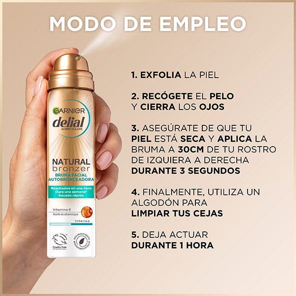Natūralus bronzantas Intensyvus savaiminio įdegio purškiklis | 1ML