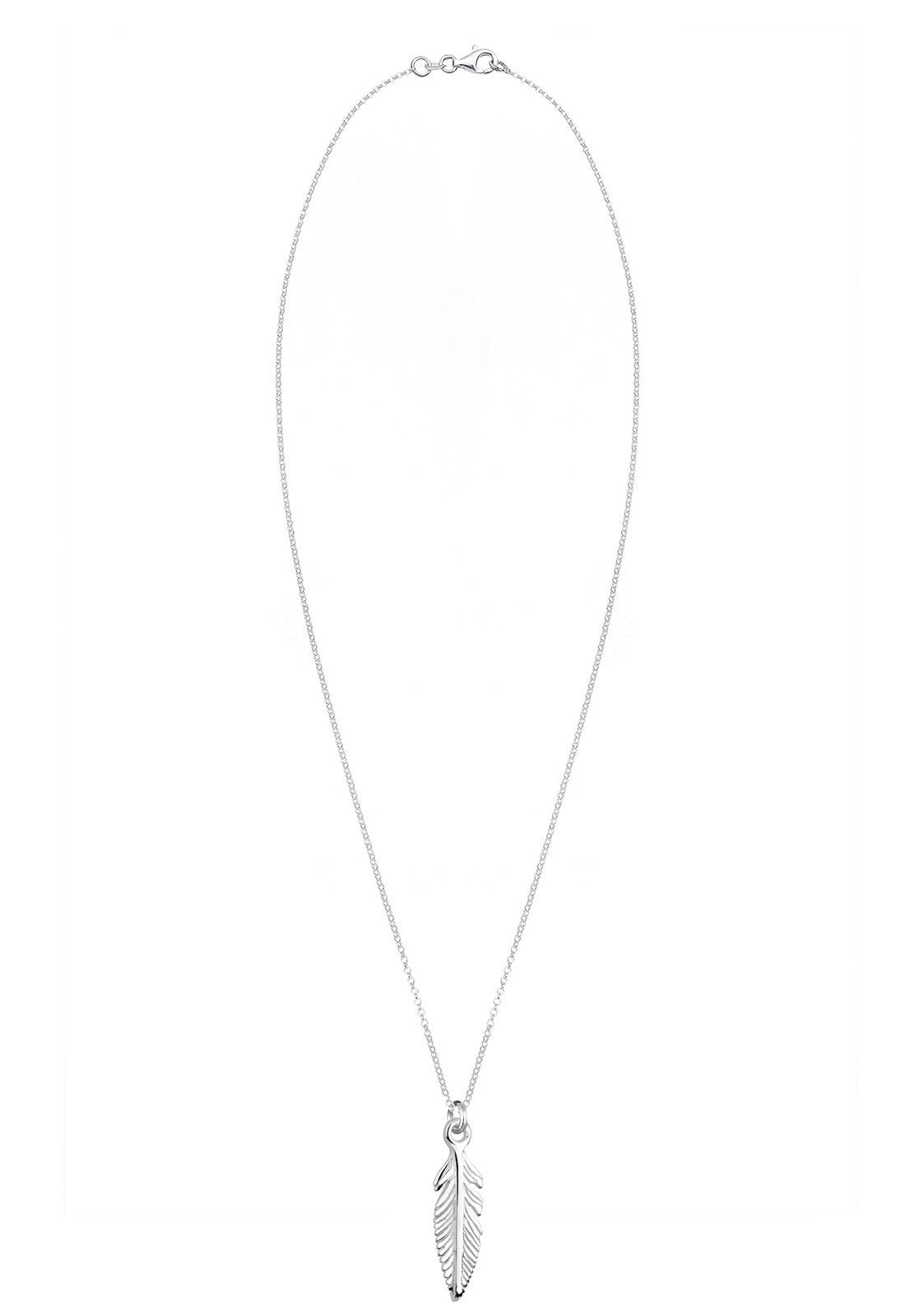 Elli Femmes Pendentif Plume Boho en Argent Sterling 925