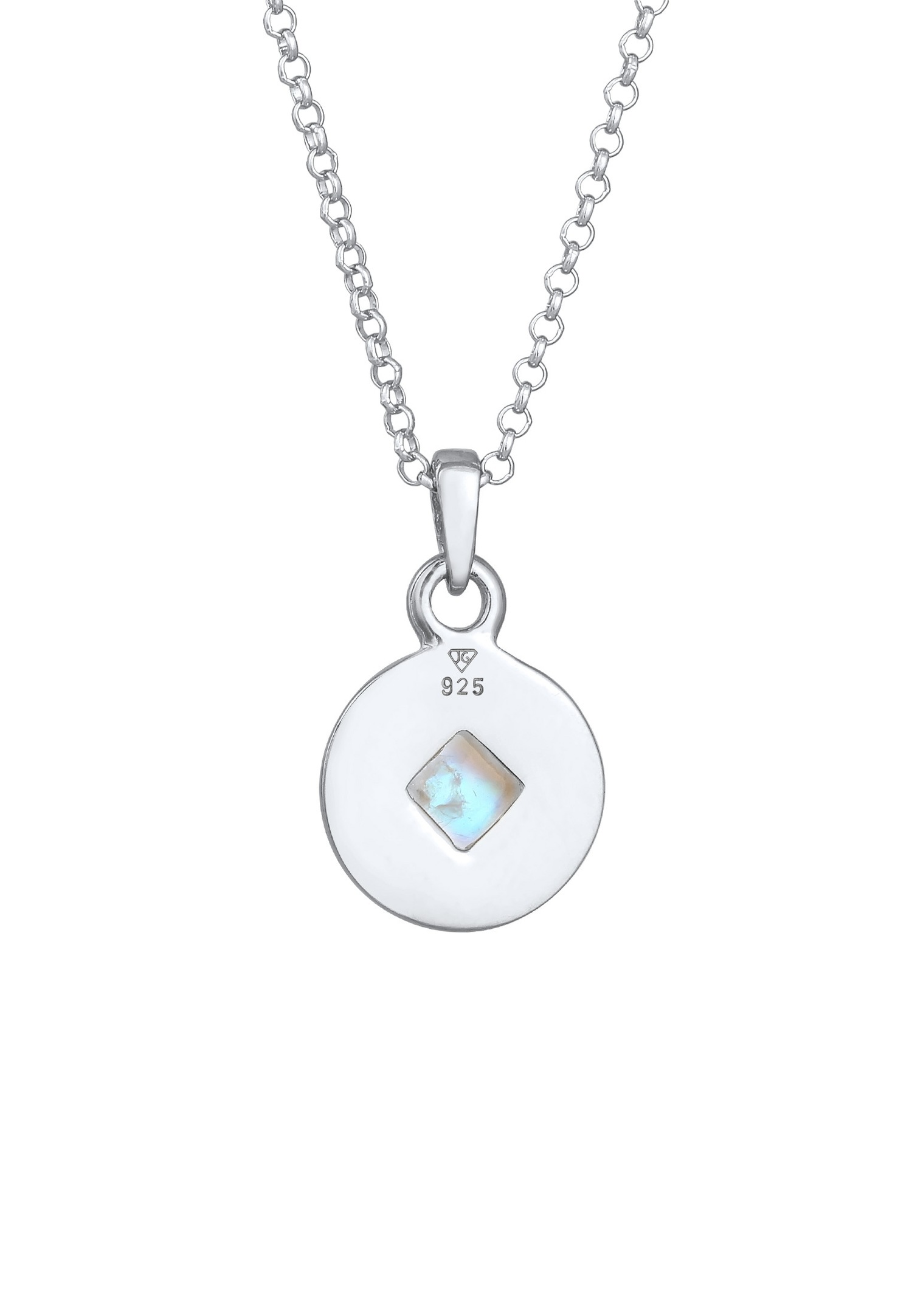 Elli PREMIUM Elli PREMIUM Collier Femmes plaquettes pendentif pyramide avec pierre de lune en argent sterling 925