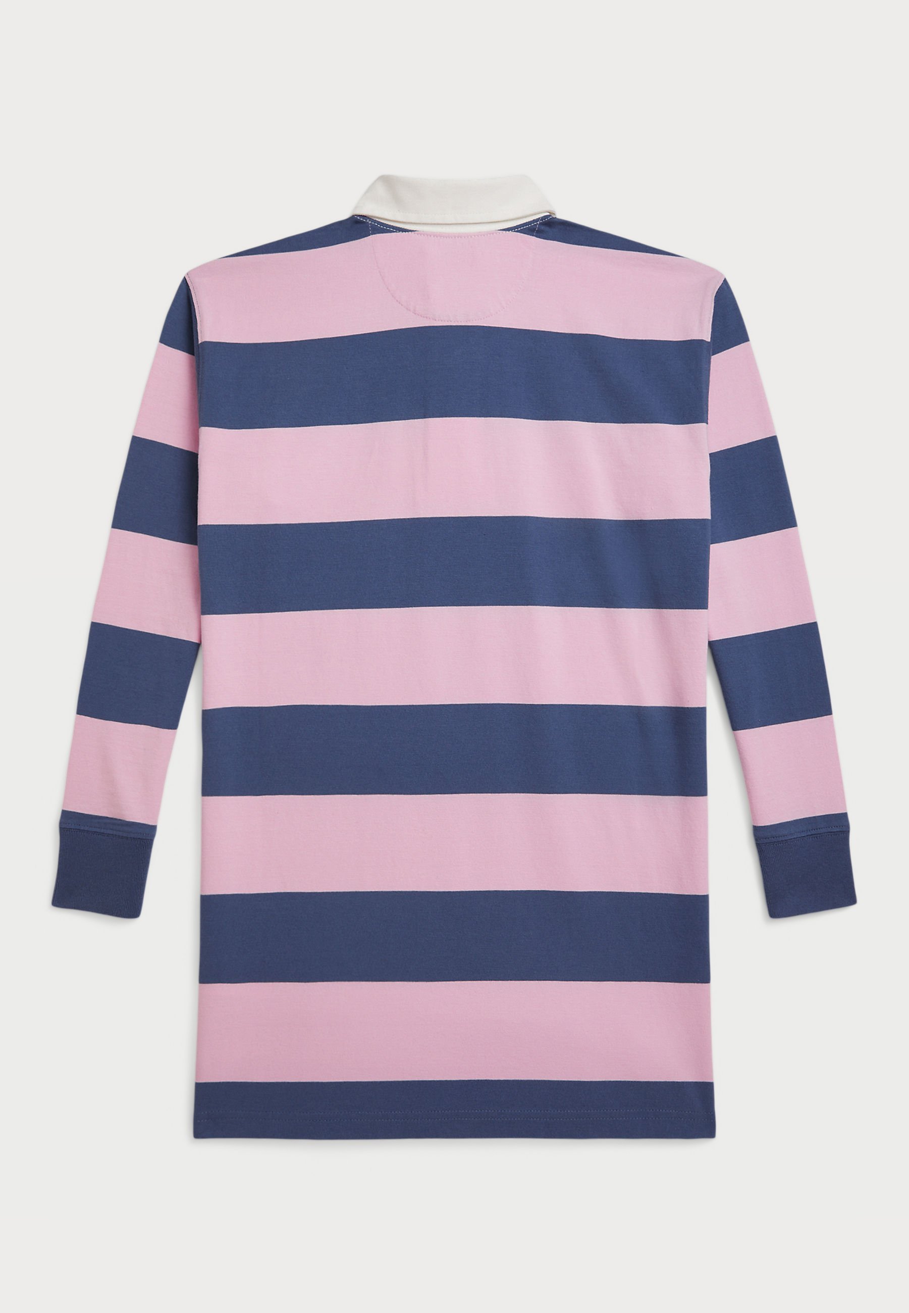 Robe de rugby en jersey de coton rayé Polo Ralph Lauren - Robe en jersey - rose jardin/bleu terre
