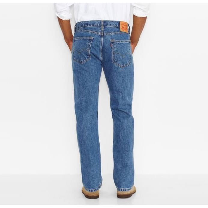 Levi's 501 Jeans, corte recto clásico, color azul, para hombre.