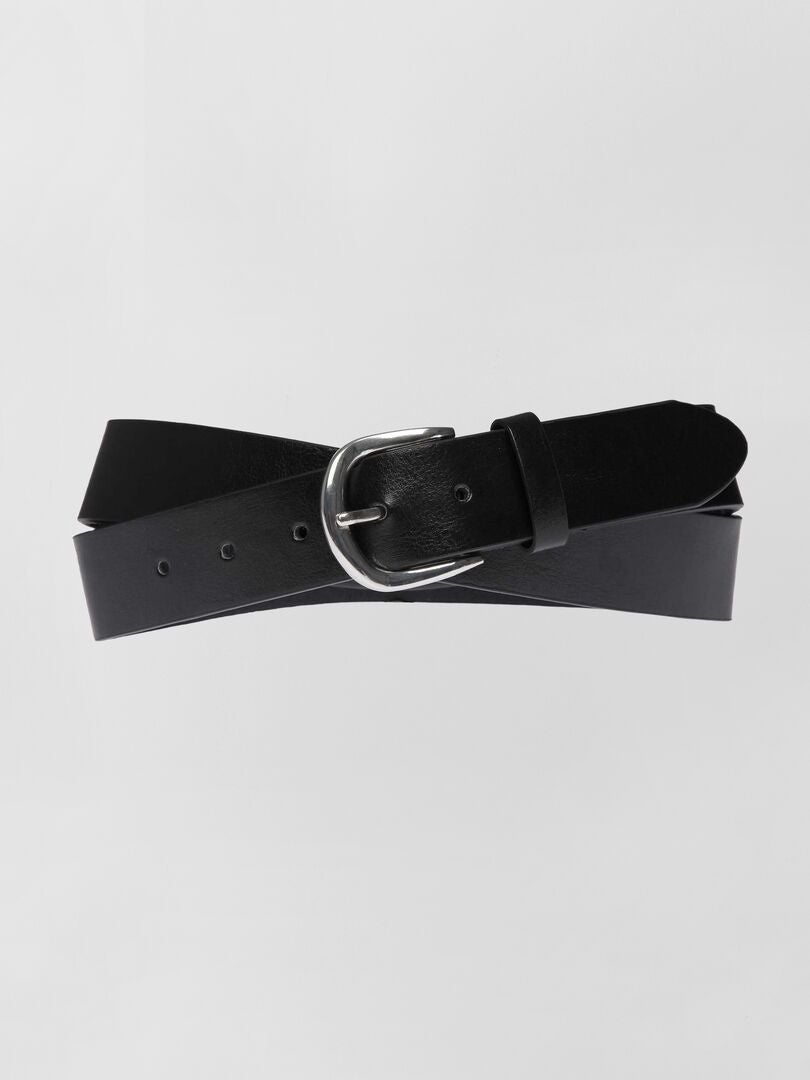 Eenvoudige effen riem - zwart