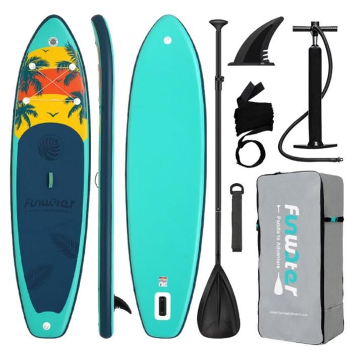 FunWater Inflatable Stand Up Paddle Board Paddleboard Surfboard SUP Board 335*83*15CM Non-slip Paddle Board